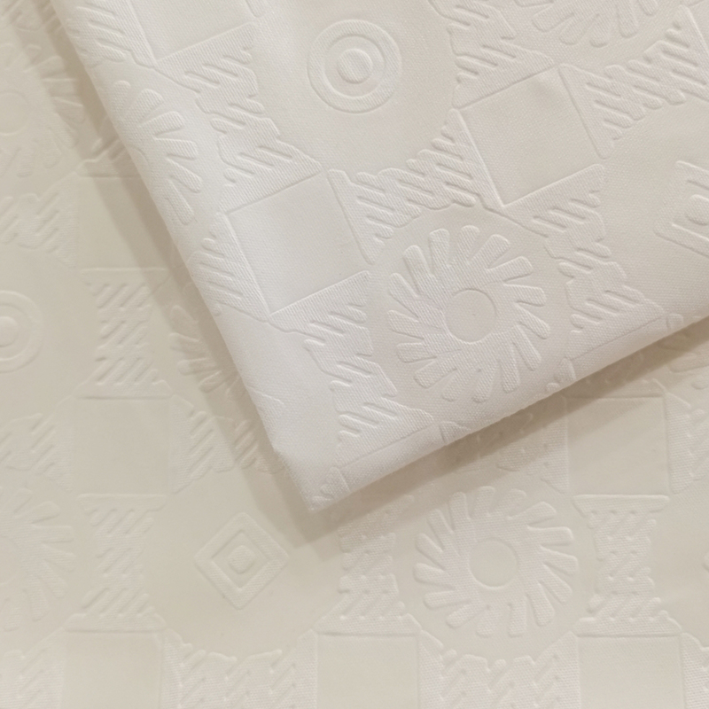 TMIE-08-2-1 Dar Genişlik Kumaş Yüksek Yoğunluklu 100GSM 3D Kabartmalı Polyester Poplin Kumaş ile Özelleştirilmiş Renk Boyalı