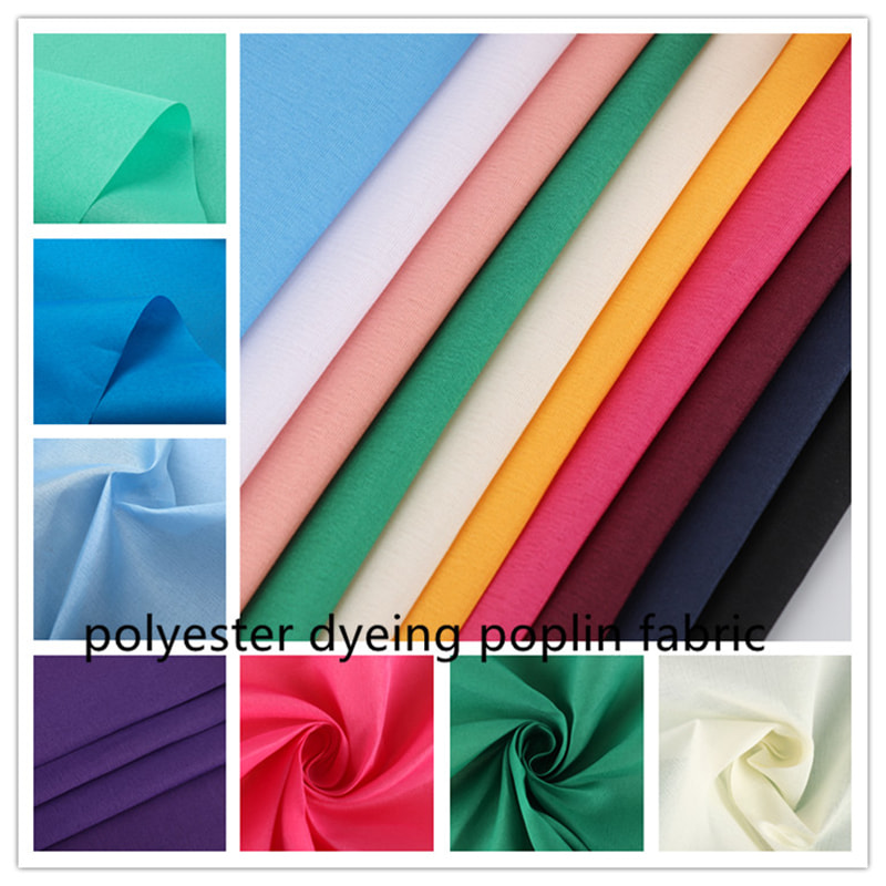 TMIE-08-5-2 112CM Genişlik Hafif 75GSM Özel Renk ve 100'den fazla renk Boyalı Astar Polyester Poplin Kumaş