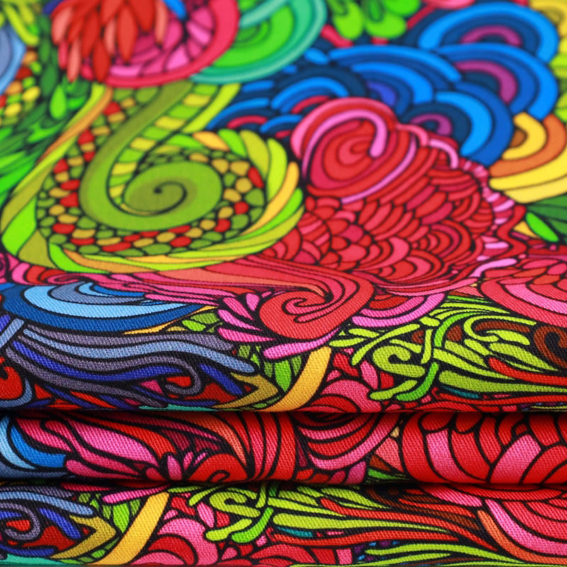 TMIE-08-3-2 115GSM Polyester Baskı Dimi Poplin Kumaş