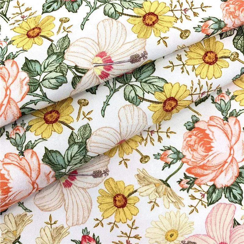 TMIE-08-3-3 120GSM Özel Baskı Dimi Polyester Poplin Kumaş